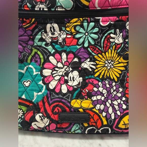 Vera Bradley Mickey’s Magical Blooms Triple Zip Hipster Crossbody Bag - Picture 4 of 7